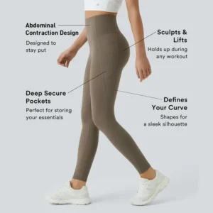 🍑Dresfa® High Waisted Waist Shaping Pocket Shaping Training Leggings